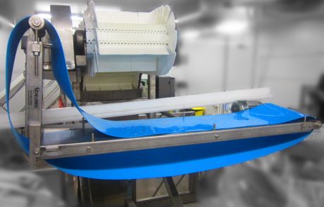 Easy Clean Quick Release Conveyor | Blue Thermoplastic Belting