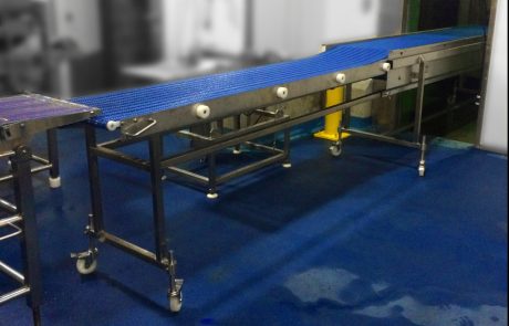 Spiral Freezer Expandable Conveyor | Metal Detectable Modular Belting | Expanded